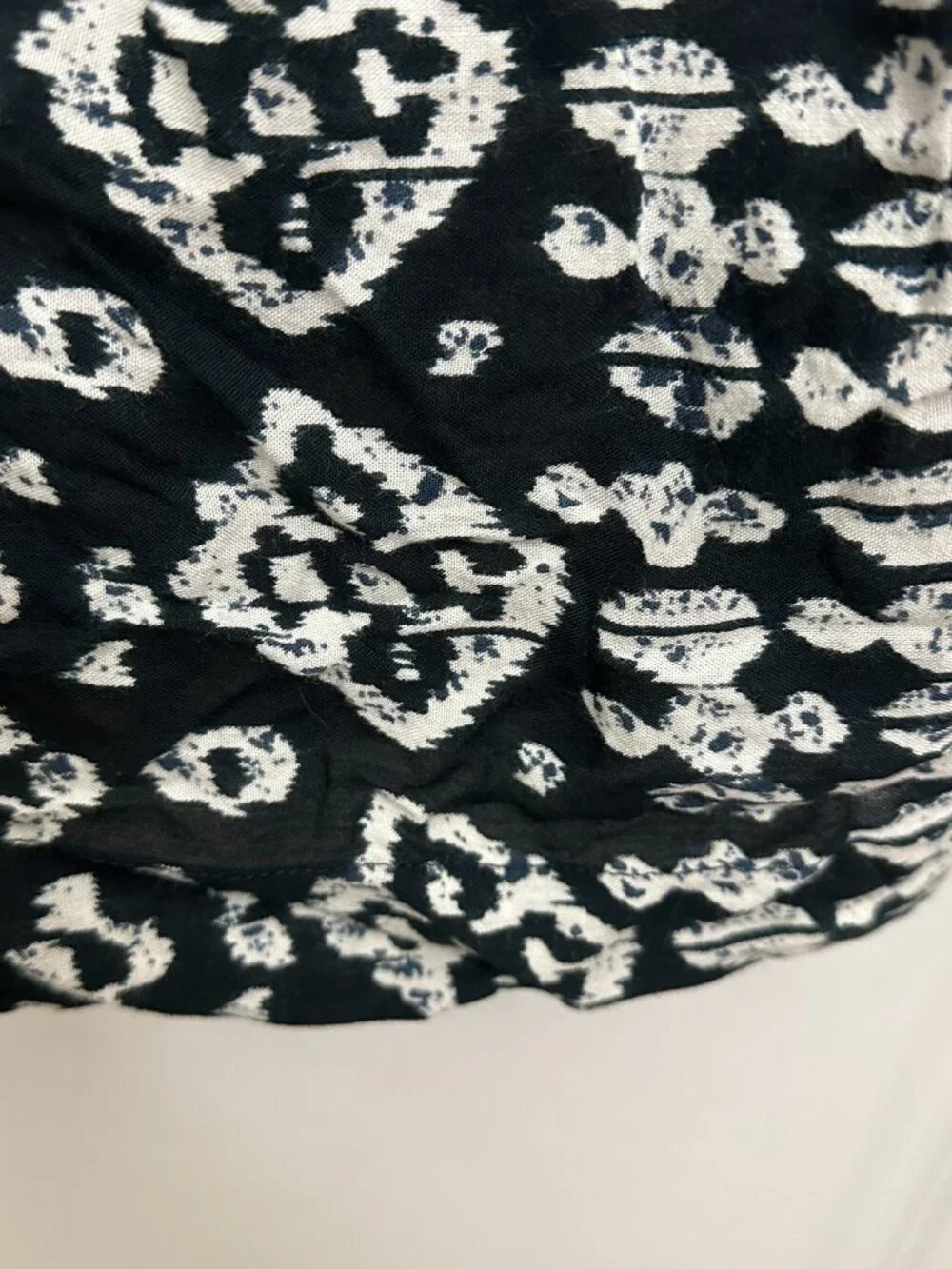 Vintage 90s Black & White Boho Pants Women's Size Medium Swim Cover-Up Summer